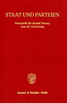 Cover: 9783428074228 | Staat und Parteien. | Karl Dietrich Bracher (u. a.) | Buch | XII