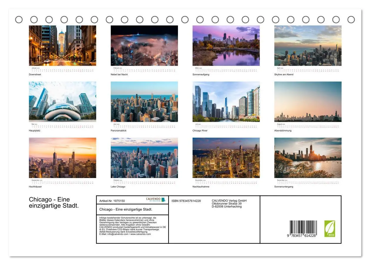 Bild: 9783457614228 | Chicago - Eine einzigartige Stadt. (Tischkalender 2026 DIN A5...