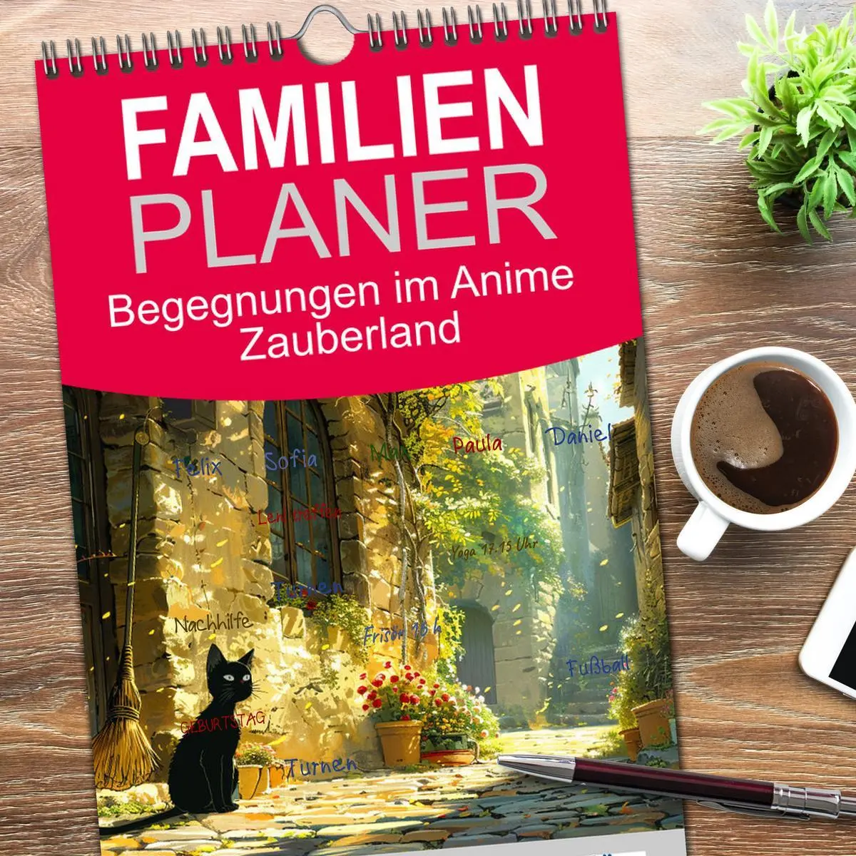 Bild: 9783516494228 | Familienplaner 2026 - Begegnungen im Anime Zauberland mit 5 Spalten...