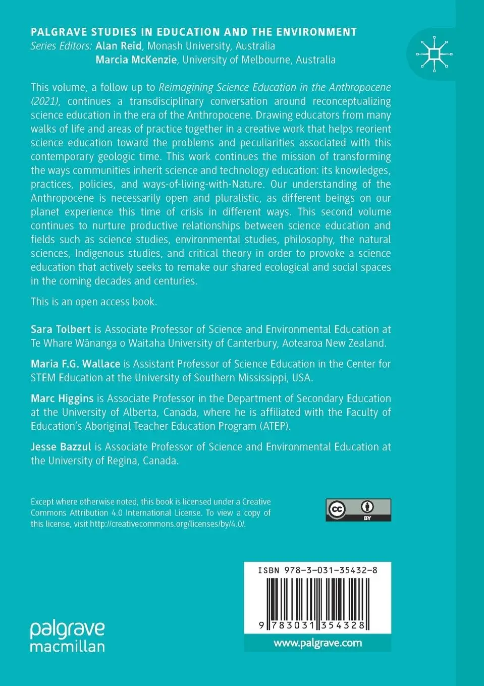 Rückseite: 9783031354328 | Reimagining Science Education in the Anthropocene, Volume 2 | Buch