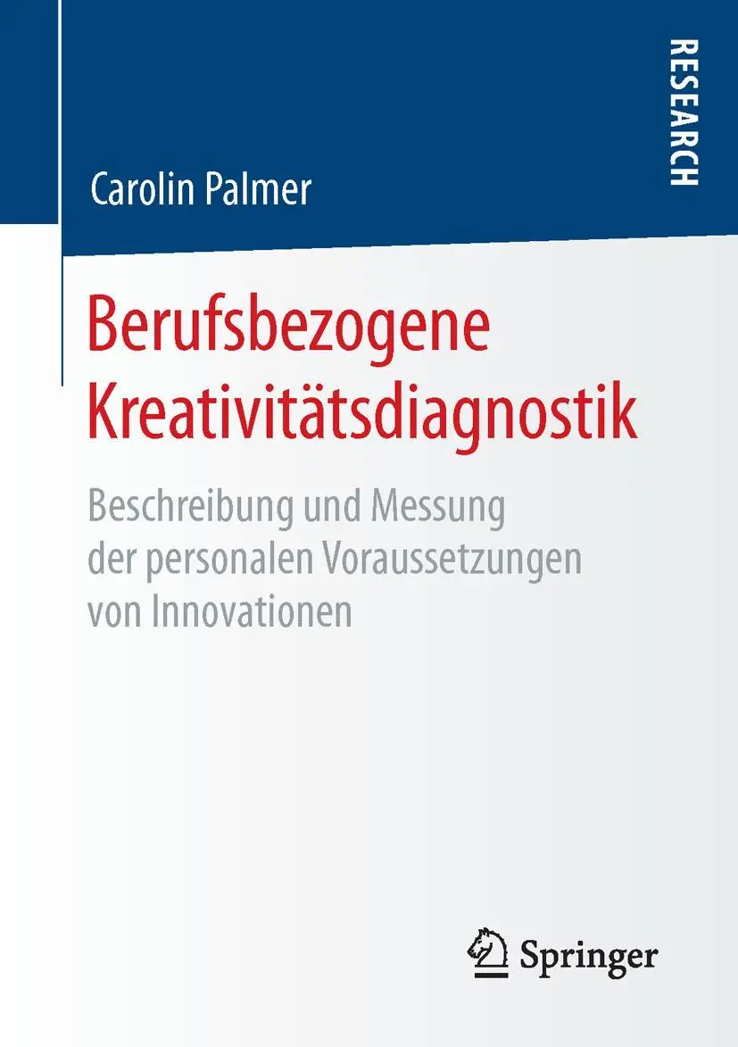 Cover: 9783658124328 | Berufsbezogene Kreativitätsdiagnostik | Carolin Palmer | Taschenbuch