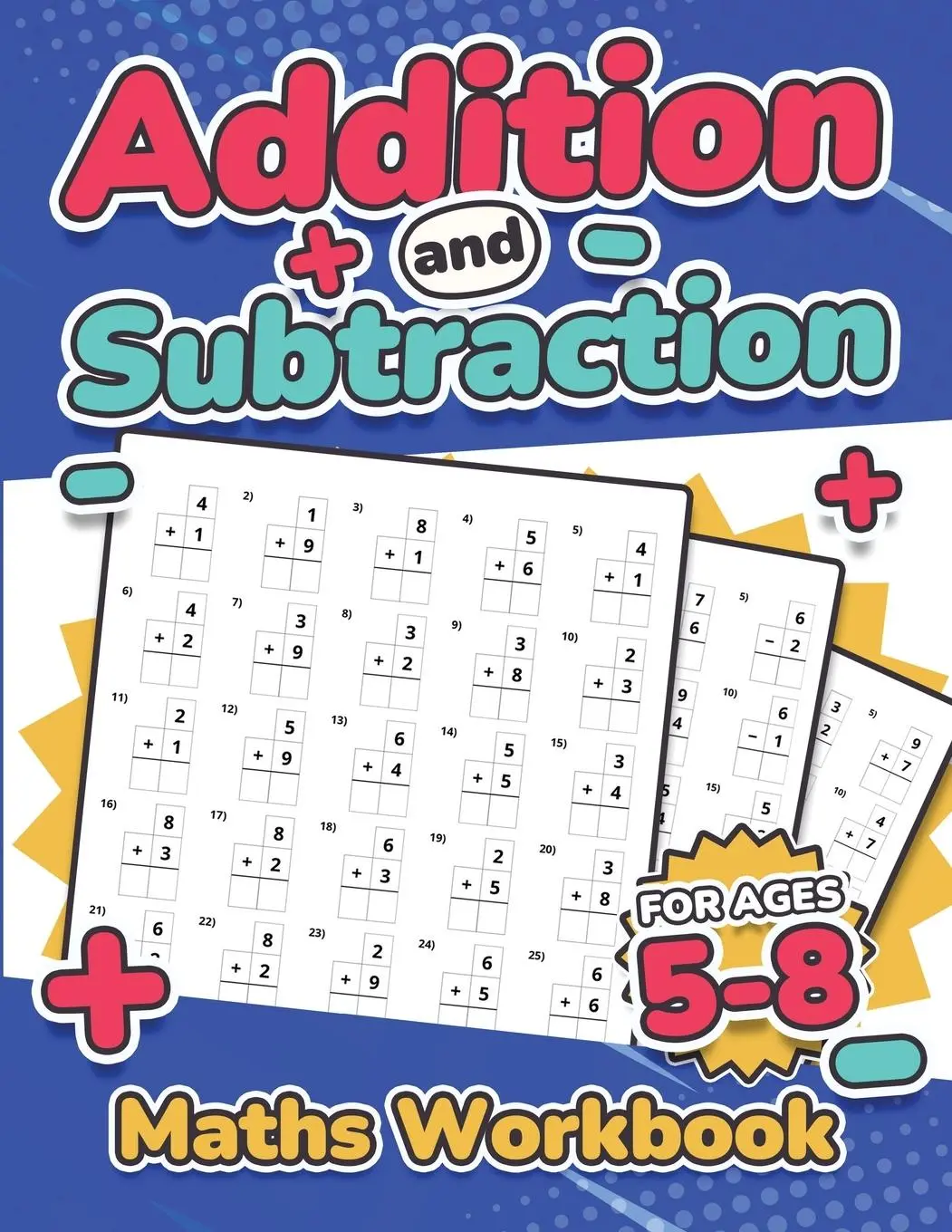 Cover: 9781739114428 | Addition and Subtraction Maths Workbook Kids Ages 5-8 Adding and...