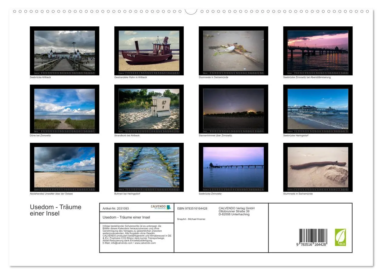 Bild: 9783516164428 | Usedom - Träume einer Insel (hochwertiger Premium Wandkalender 2026...
