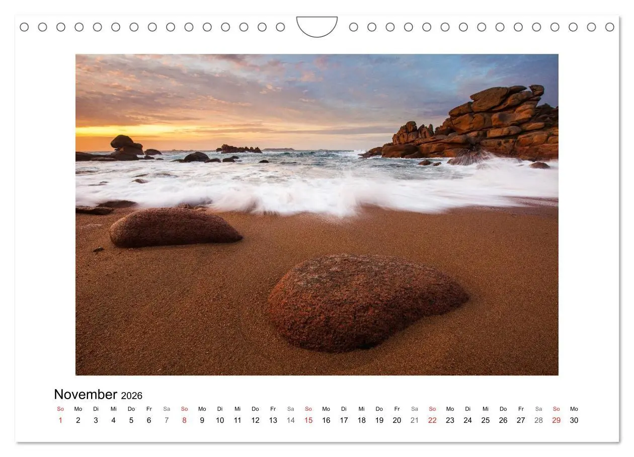 Bild: 9783516234428 | Bretagne - Côte de Granit Rose (Wandkalender 2026 DIN A4 quer),...