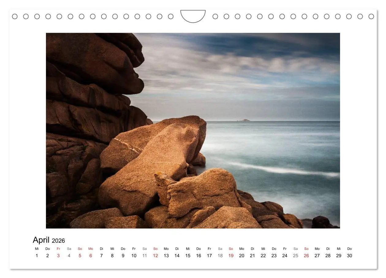 Bild: 9783516234428 | Bretagne - Côte de Granit Rose (Wandkalender 2026 DIN A4 quer),...