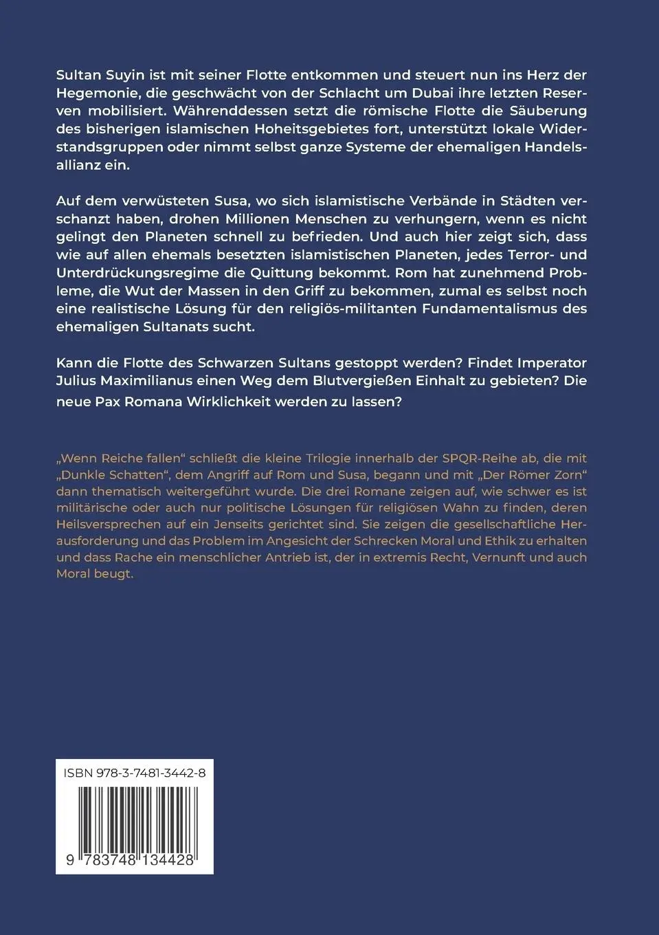 Rückseite: 9783748134428 | SPQR - Der Falke von Rom | Teil 7: Wenn Reiche fallen | Rauschenberger