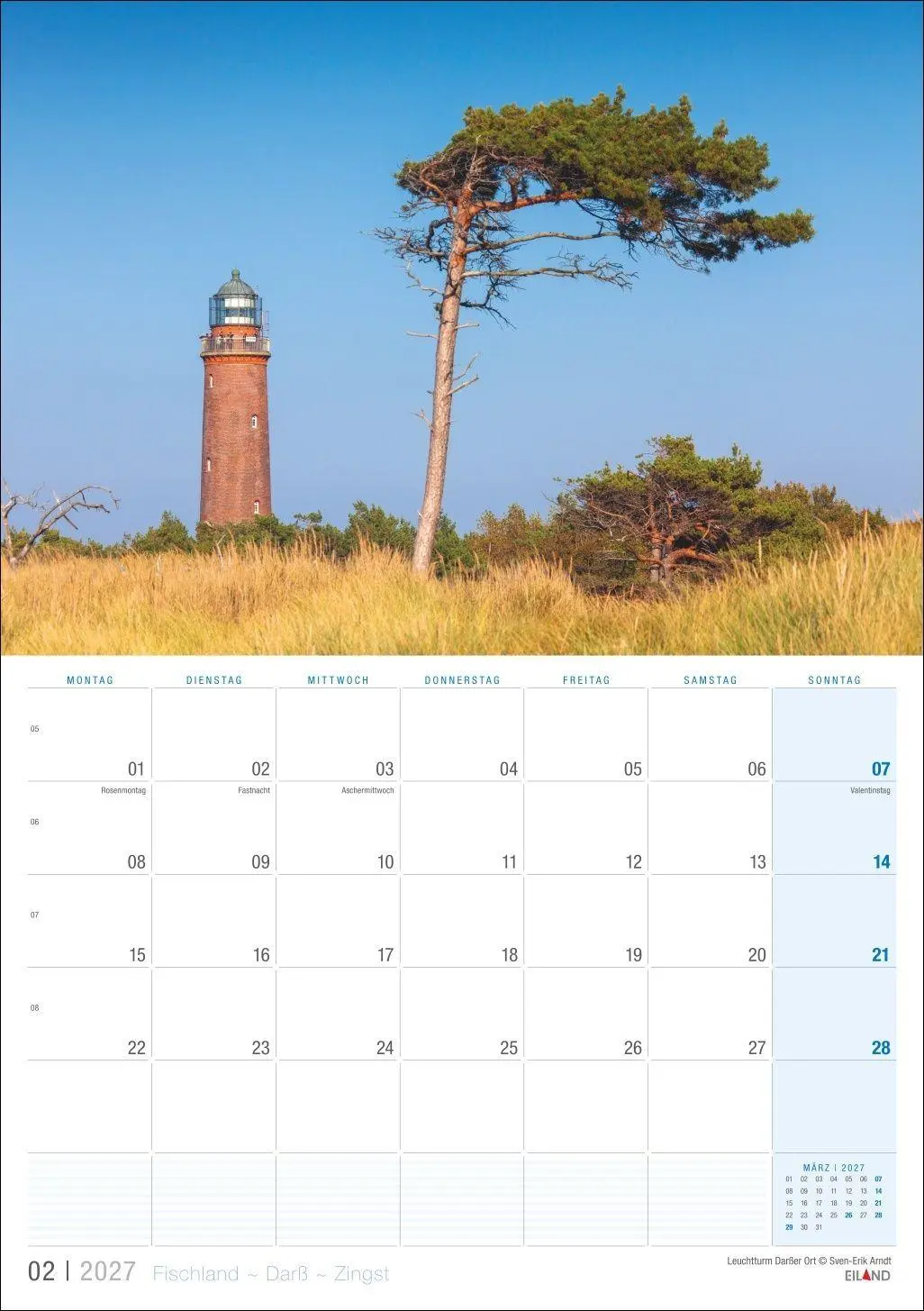Bild: 9783964024428 | Fischland - Darß - Zingst Kalender 2027 | Eiland | Kalender | 13 S.