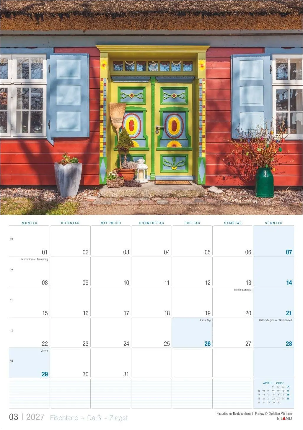 Bild: 9783964024428 | Fischland - Darß - Zingst Kalender 2027 | Eiland | Kalender | 13 S.