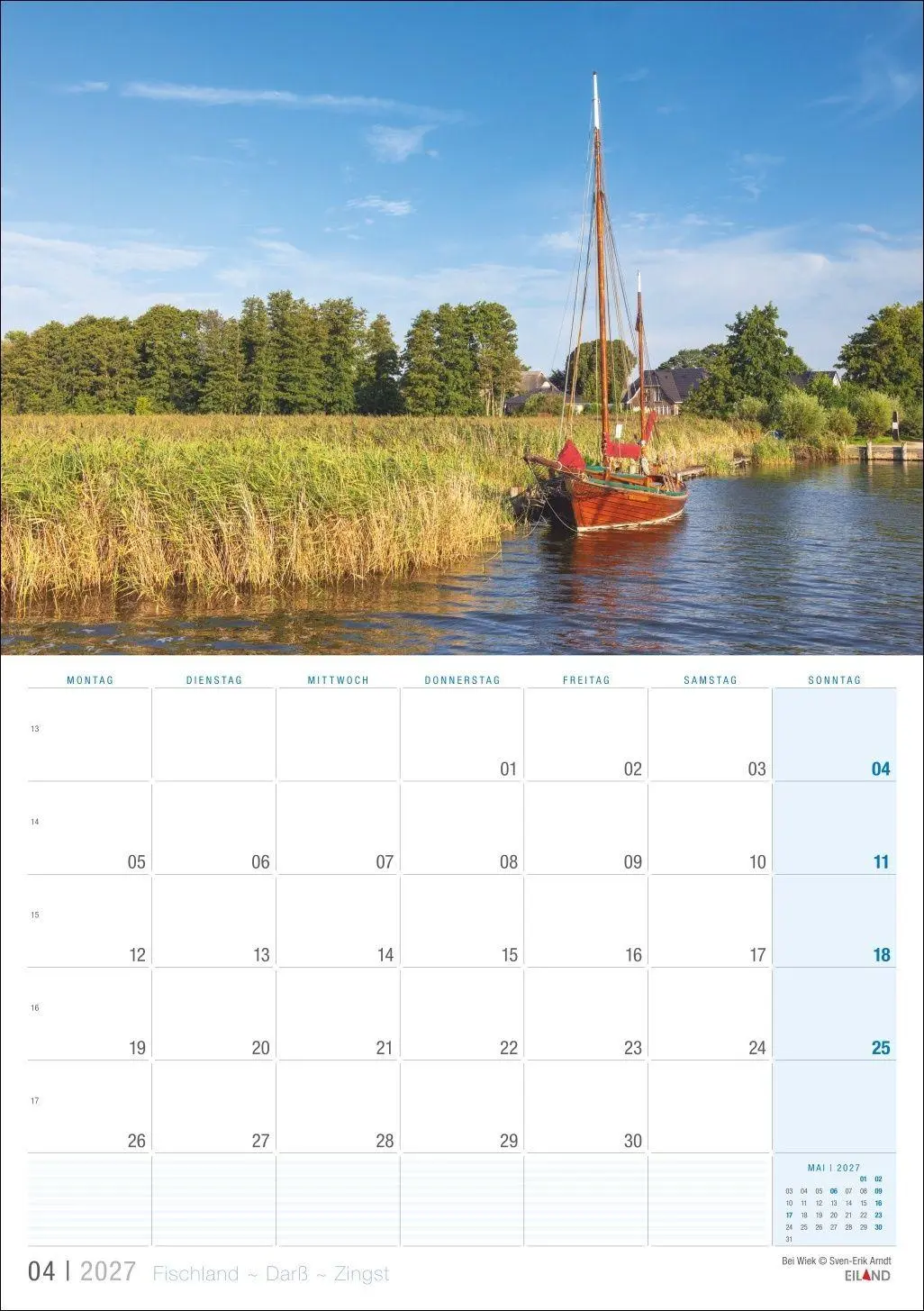 Bild: 9783964024428 | Fischland - Darß - Zingst Kalender 2027 | Eiland | Kalender | 13 S.