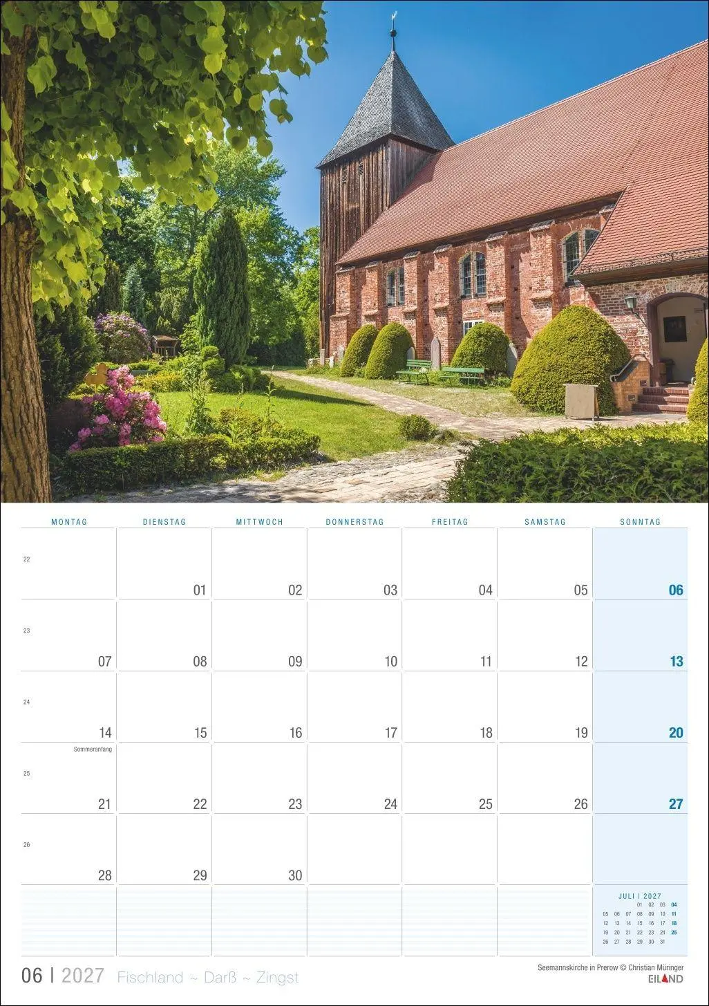 Bild: 9783964024428 | Fischland - Darß - Zingst Kalender 2027 | Eiland | Kalender | 13 S.