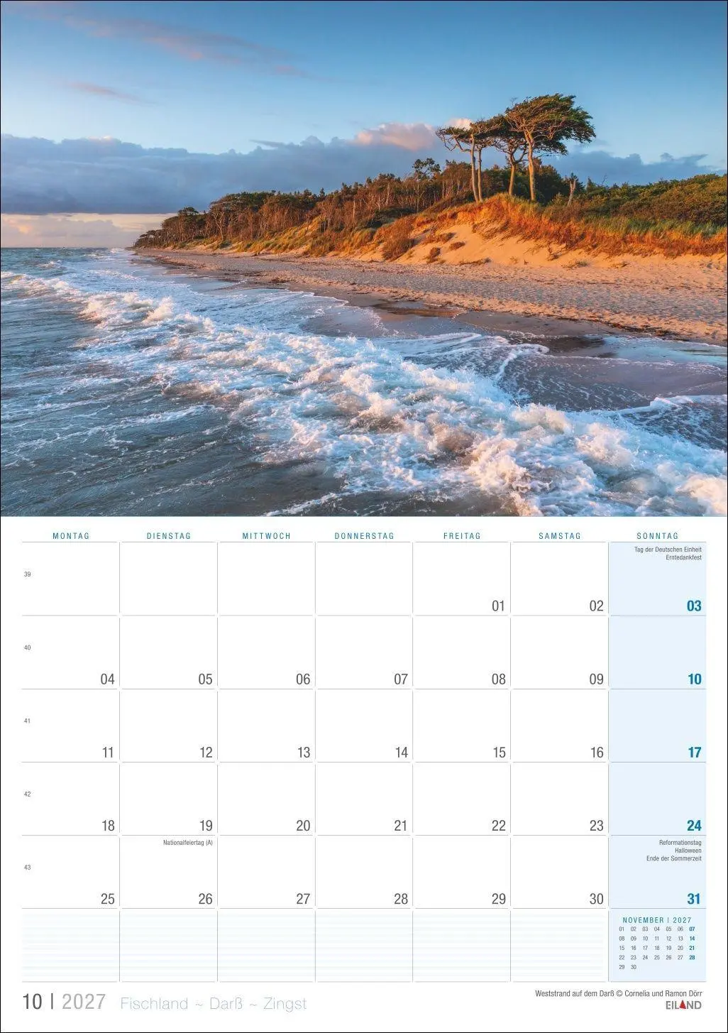 Bild: 9783964024428 | Fischland - Darß - Zingst Kalender 2027 | Eiland | Kalender | 13 S.