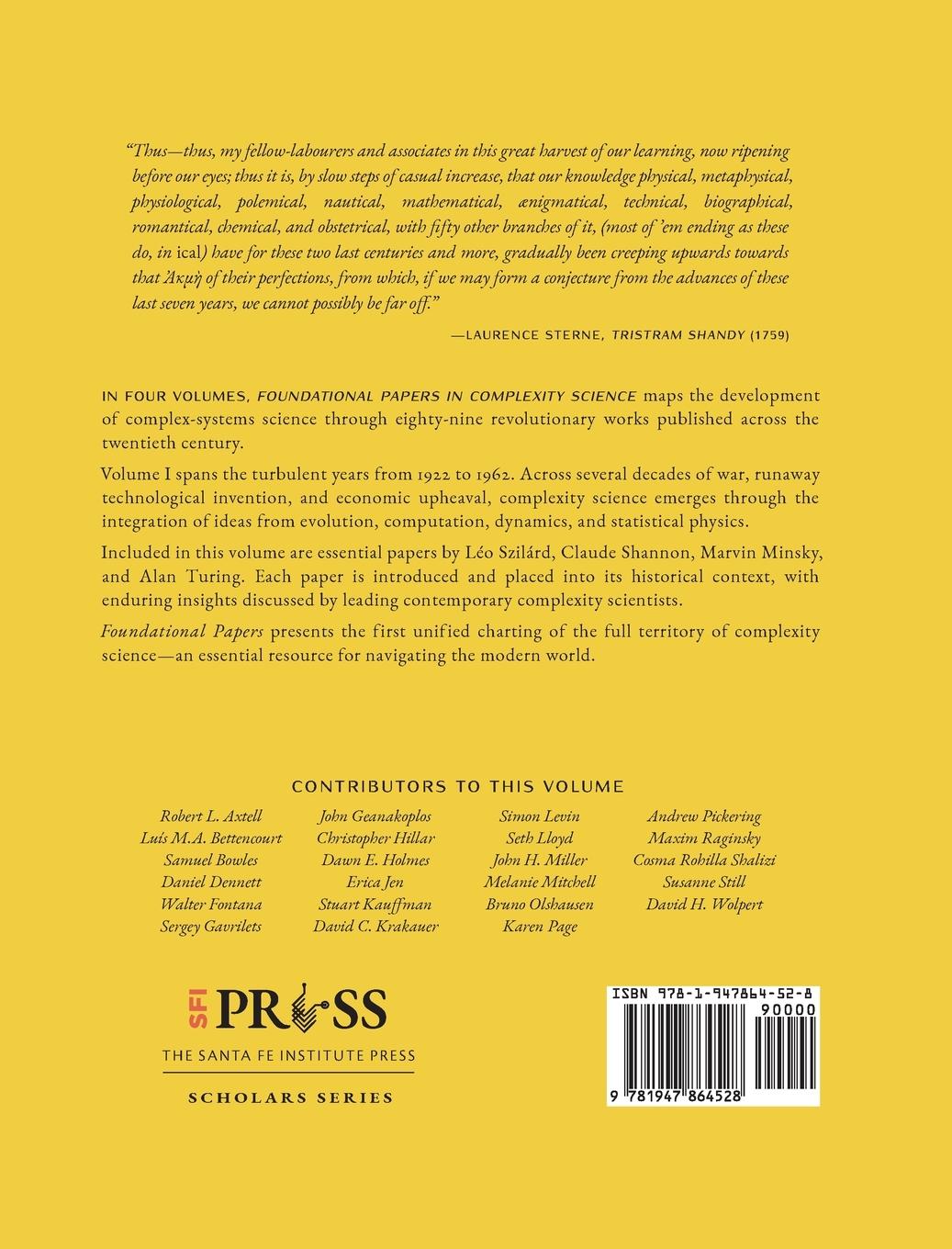 Rückseite: 9781947864528 | Foundational Papers in Complexity Science | Volume I | Krakauer | Buch