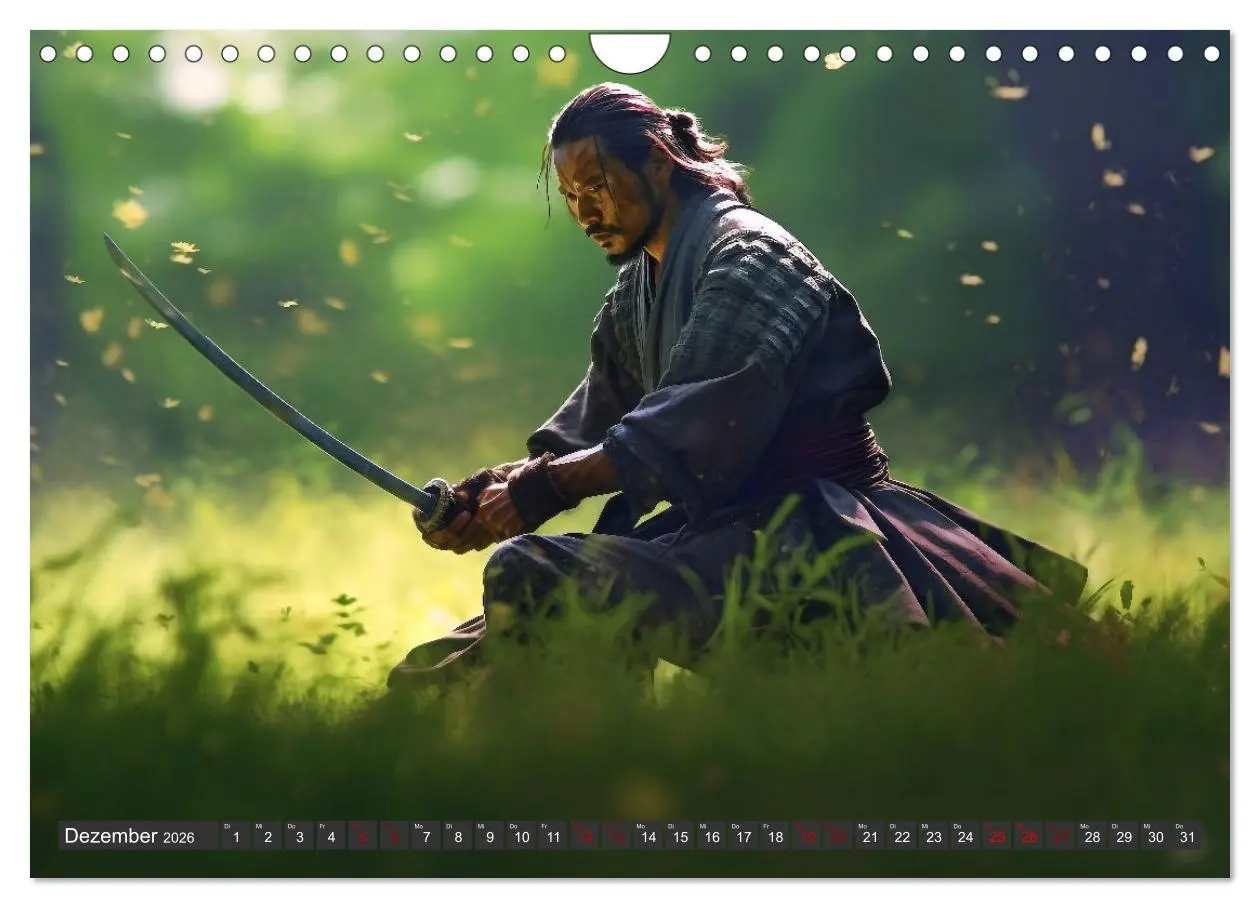 Bild: 9783457374528 | Samurai - ein Leben in Meditation (Wandkalender 2026 DIN A4 quer),...