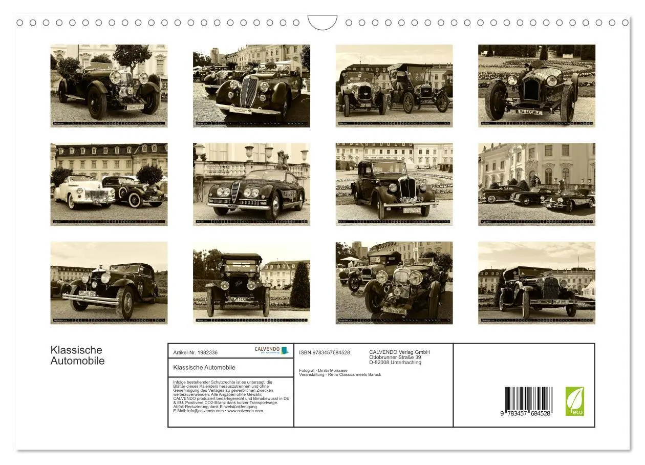 Bild: 9783457684528 | Klassische Automobile (Wandkalender 2026 DIN A3 quer), CALVENDO...