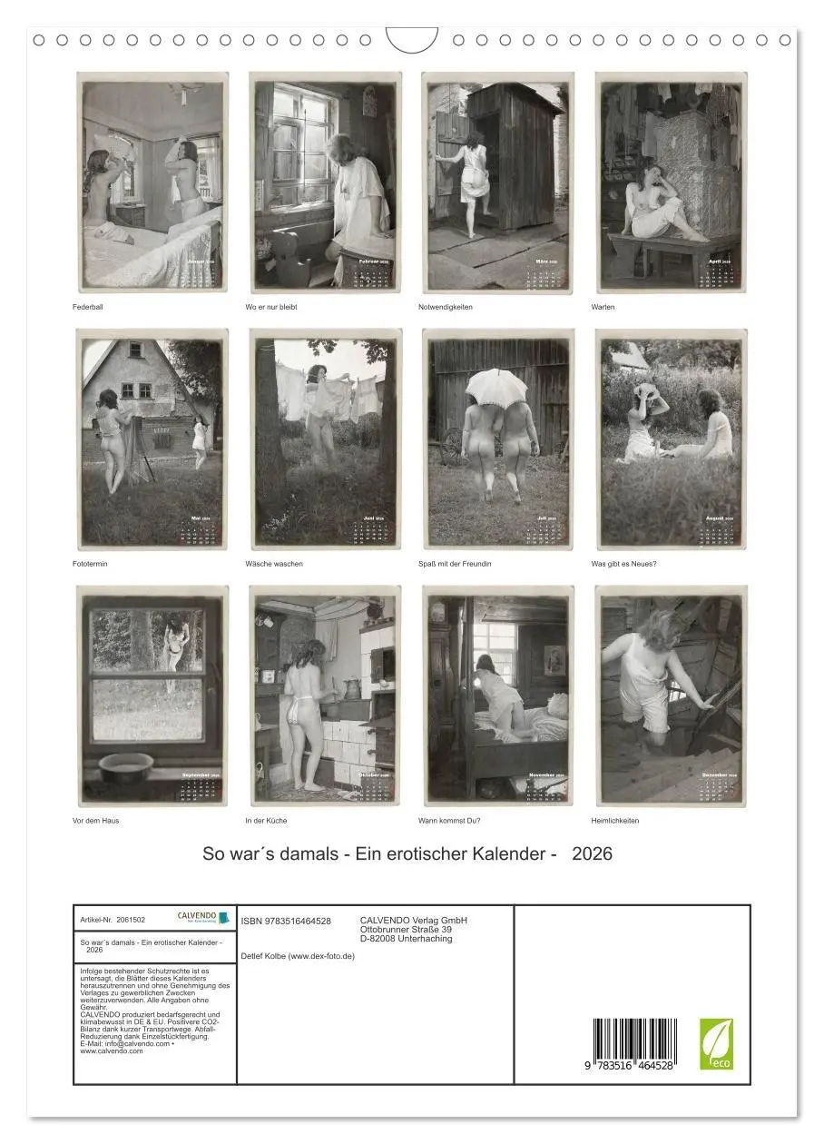 Bild: 9783516464528 | So war´s damals - Ein erotischer Kalender - 2026 (Wandkalender 2026...