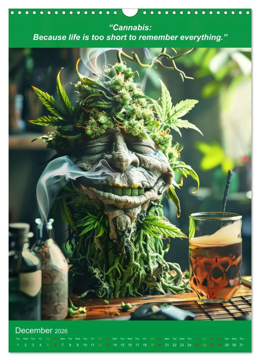 Bild: 9783516534528 | The funniest cannabis pictures and slogans (Wall Calendar 2026 DIN...