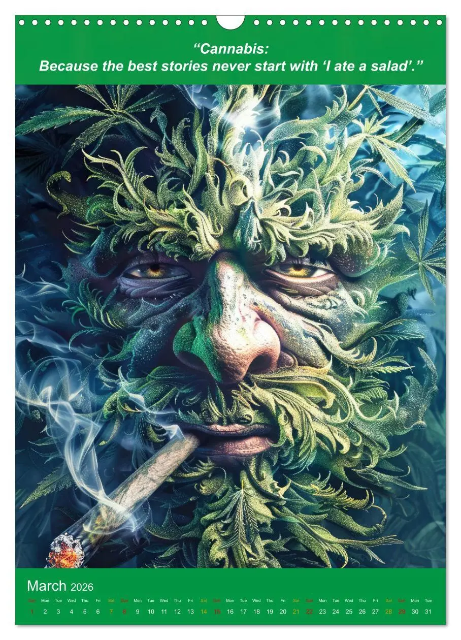 Bild: 9783516534528 | The funniest cannabis pictures and slogans (Wall Calendar 2026 DIN...