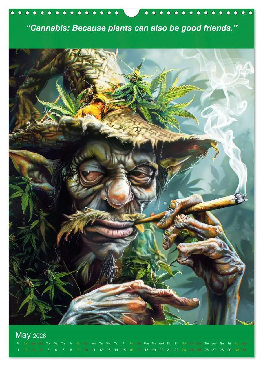 Bild: 9783516534528 | The funniest cannabis pictures and slogans (Wall Calendar 2026 DIN...