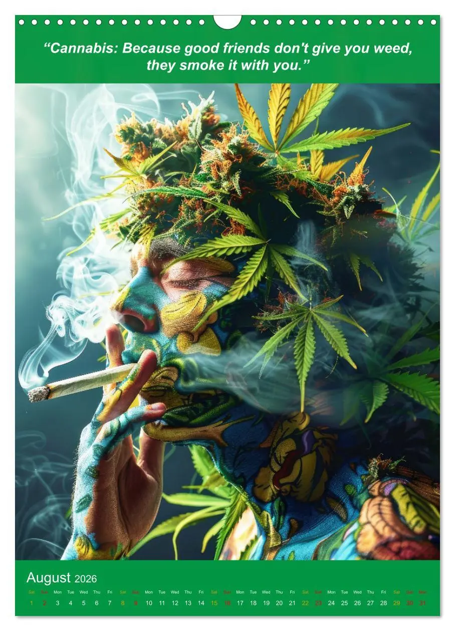 Bild: 9783516534528 | The funniest cannabis pictures and slogans (Wall Calendar 2026 DIN...