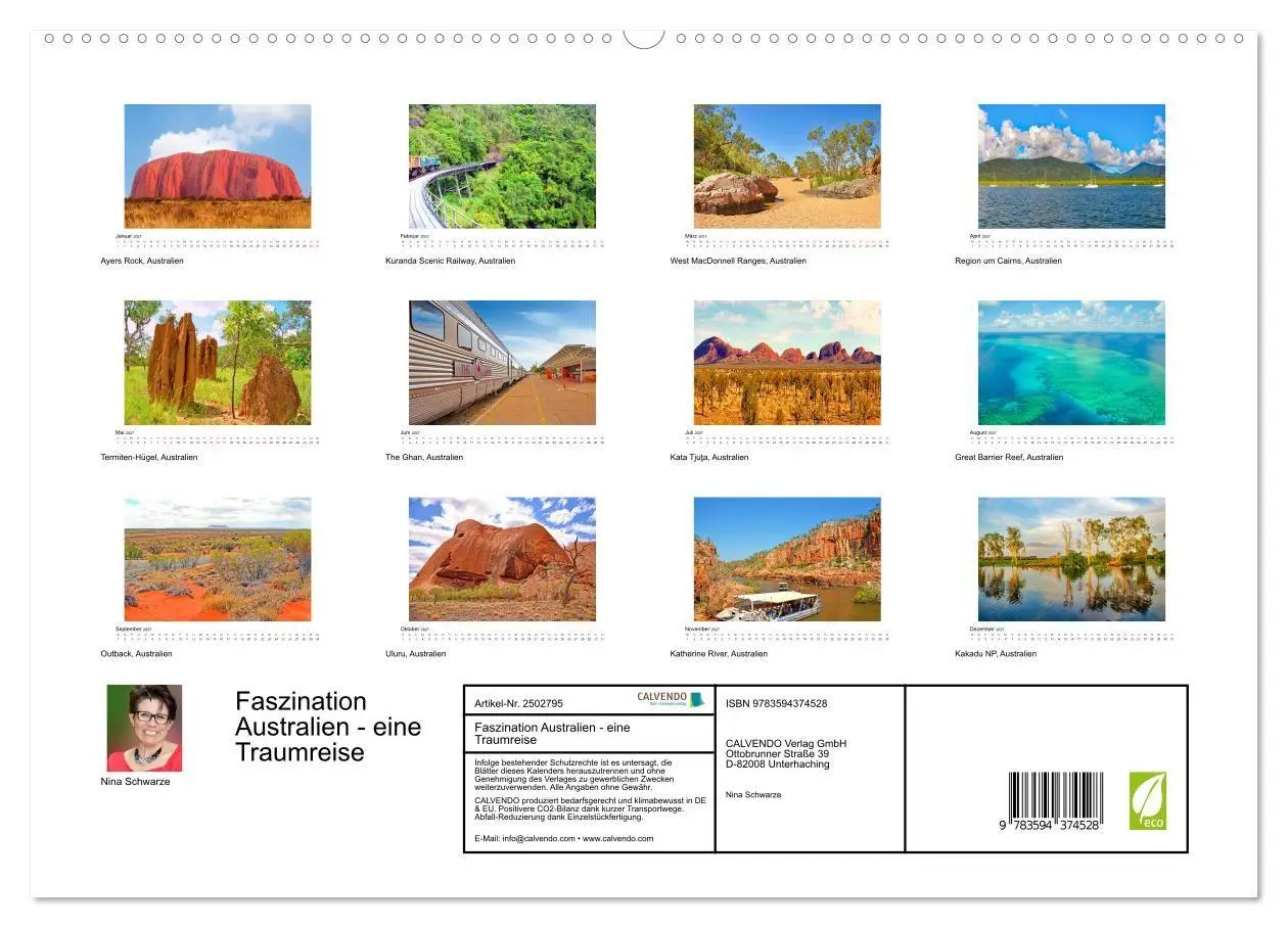 Bild: 9783594374528 | Faszination Australien - eine Traumreise (Wandkalender 2027 DIN A2...