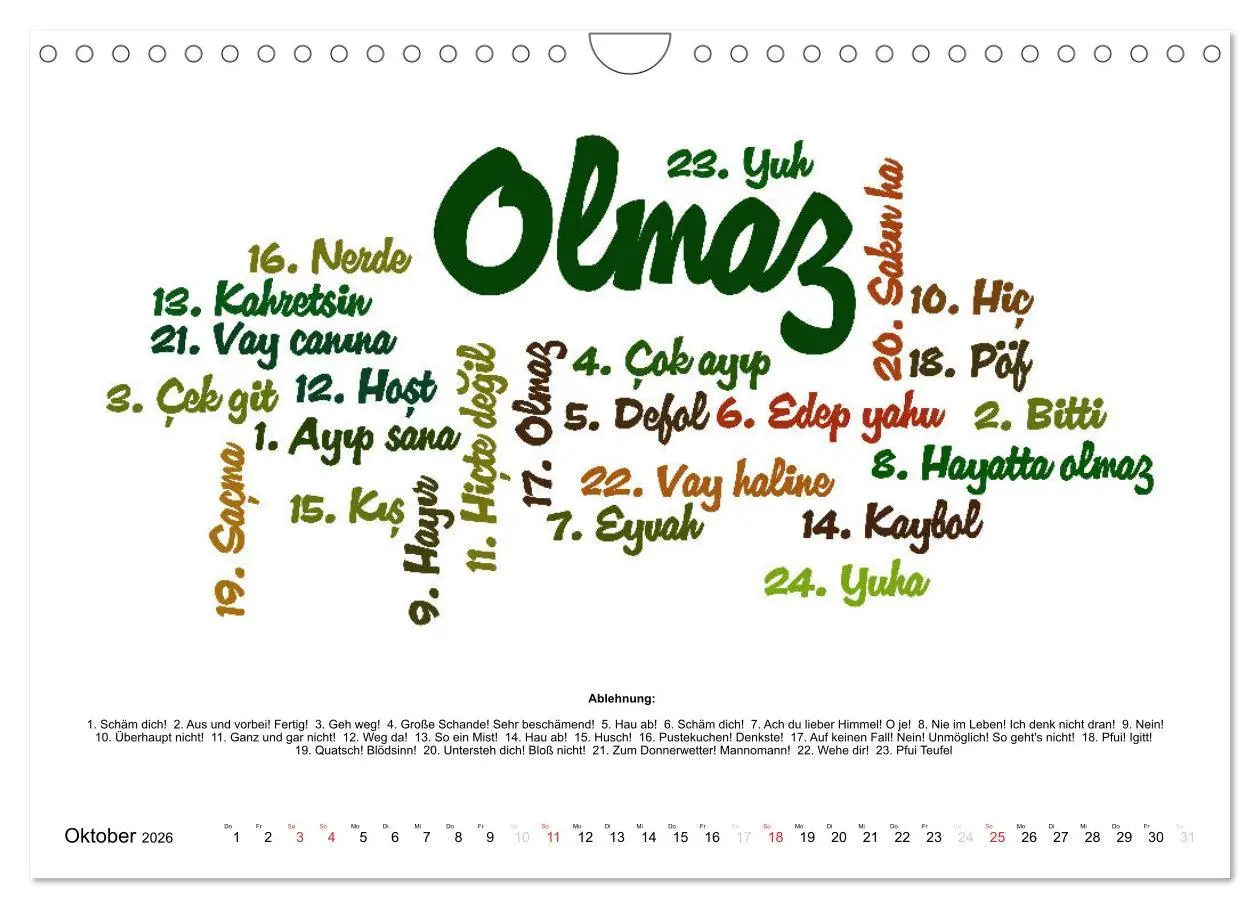 Bild: 9783457744628 | Smalltalk Sprachkalender Türkisch-Deutsch (Wandkalender 2026 DIN A4...