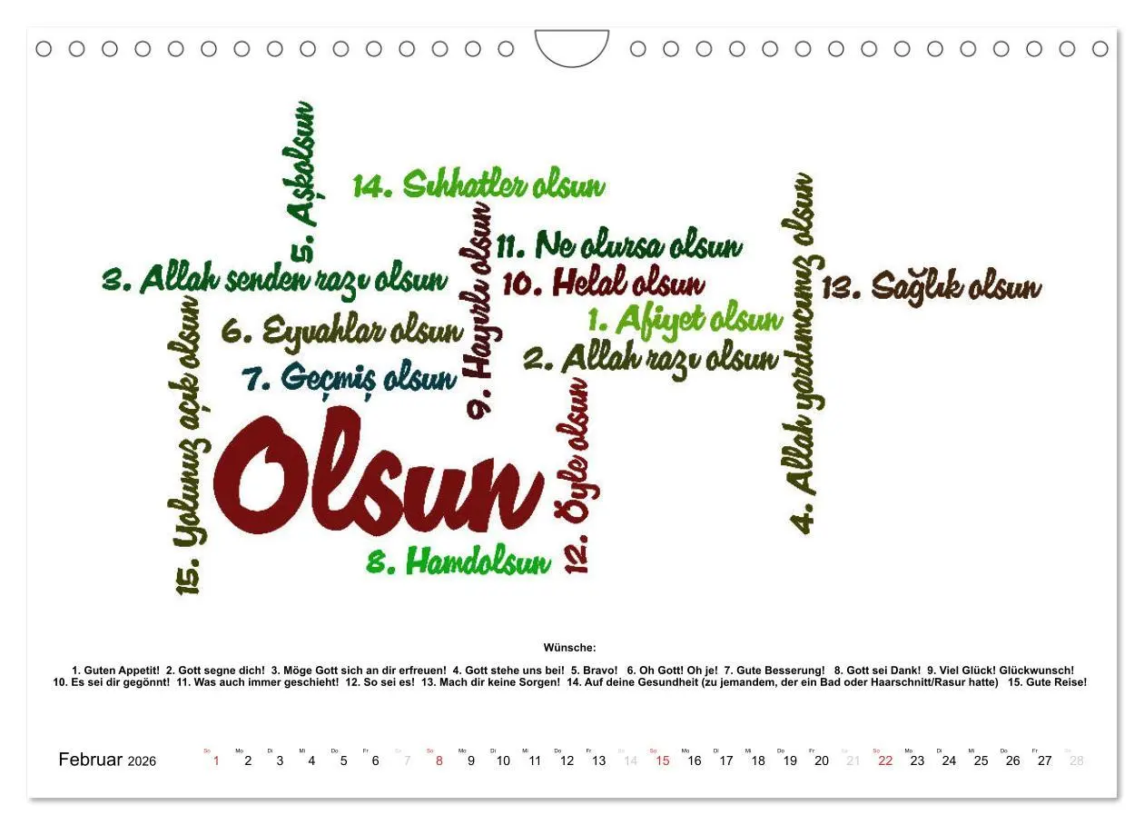 Bild: 9783457744628 | Smalltalk Sprachkalender Türkisch-Deutsch (Wandkalender 2026 DIN A4...