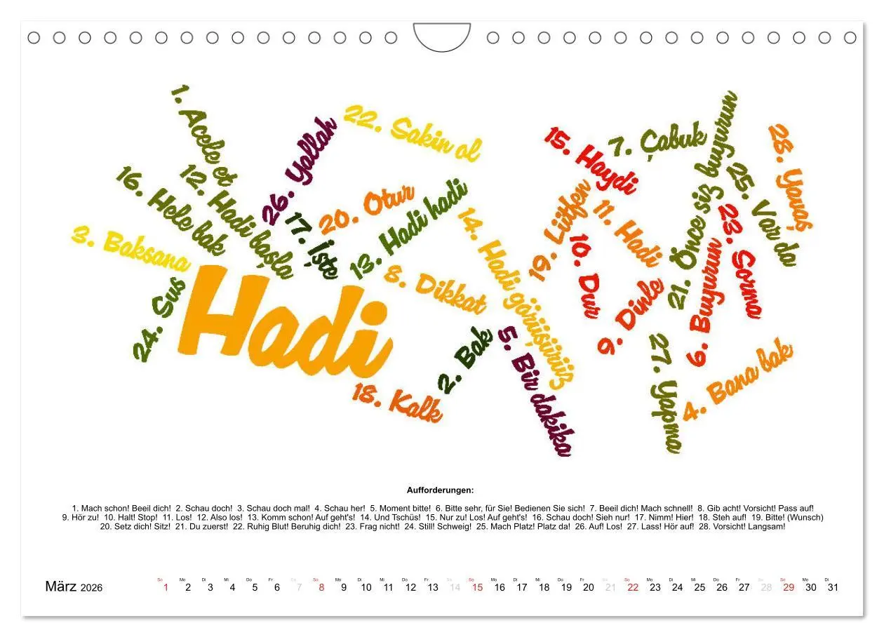 Bild: 9783457744628 | Smalltalk Sprachkalender Türkisch-Deutsch (Wandkalender 2026 DIN A4...