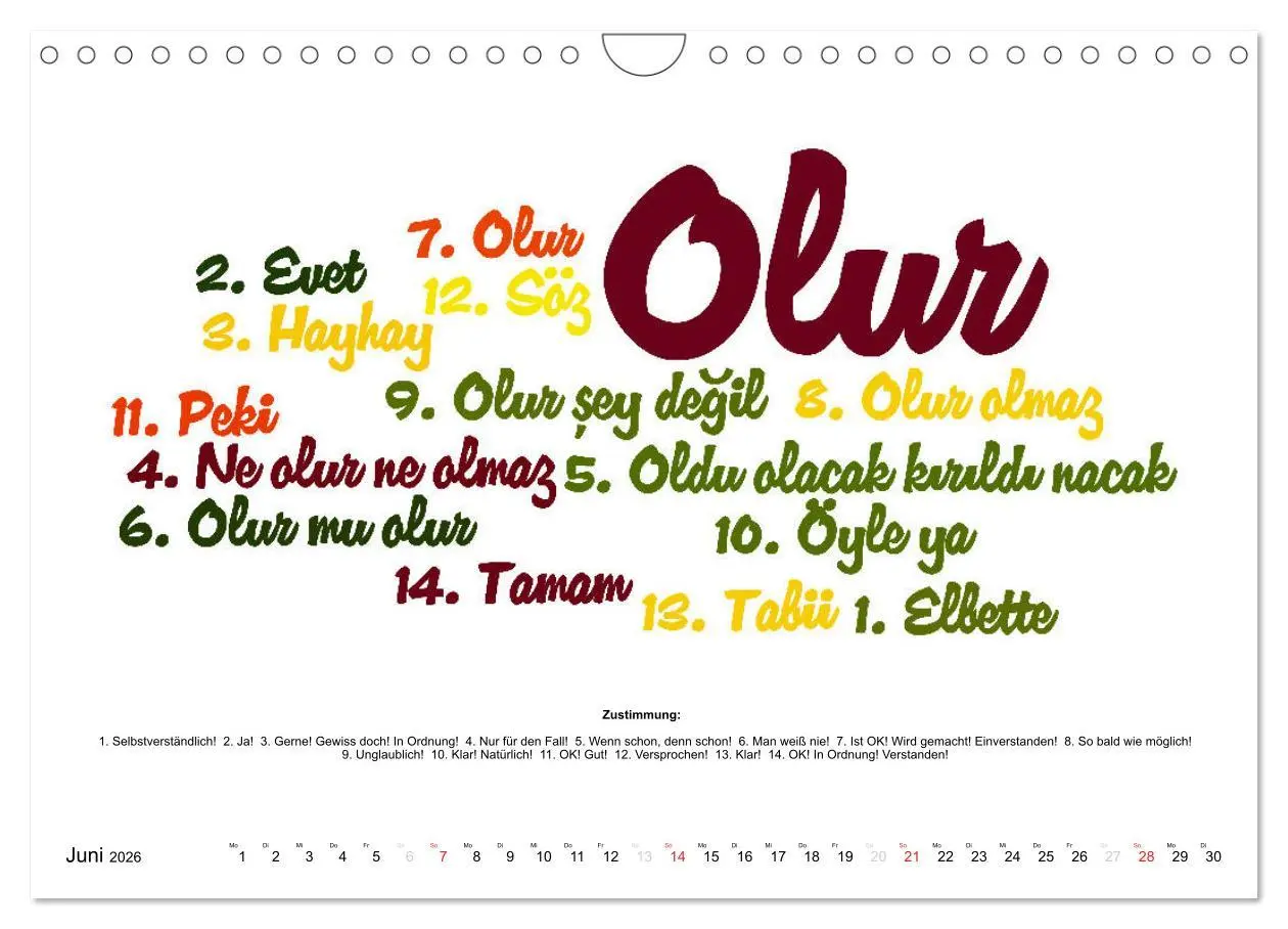 Bild: 9783457744628 | Smalltalk Sprachkalender Türkisch-Deutsch (Wandkalender 2026 DIN A4...