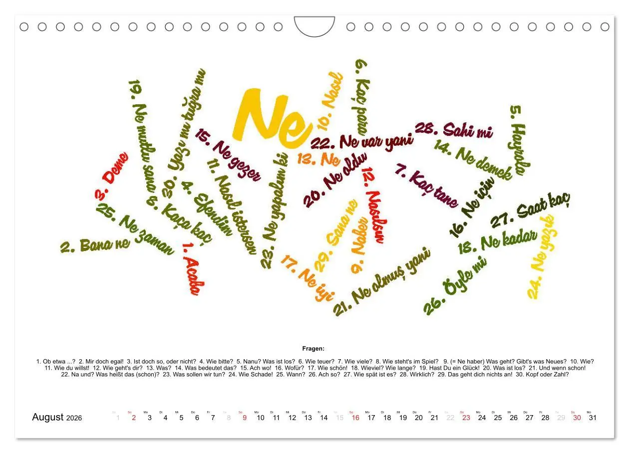 Bild: 9783457744628 | Smalltalk Sprachkalender Türkisch-Deutsch (Wandkalender 2026 DIN A4...