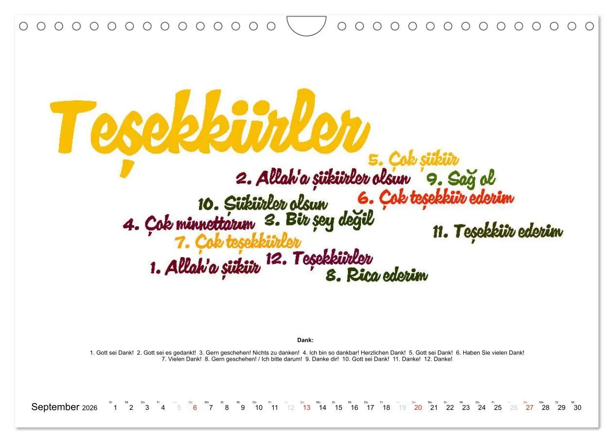 Bild: 9783457744628 | Smalltalk Sprachkalender Türkisch-Deutsch (Wandkalender 2026 DIN A4...