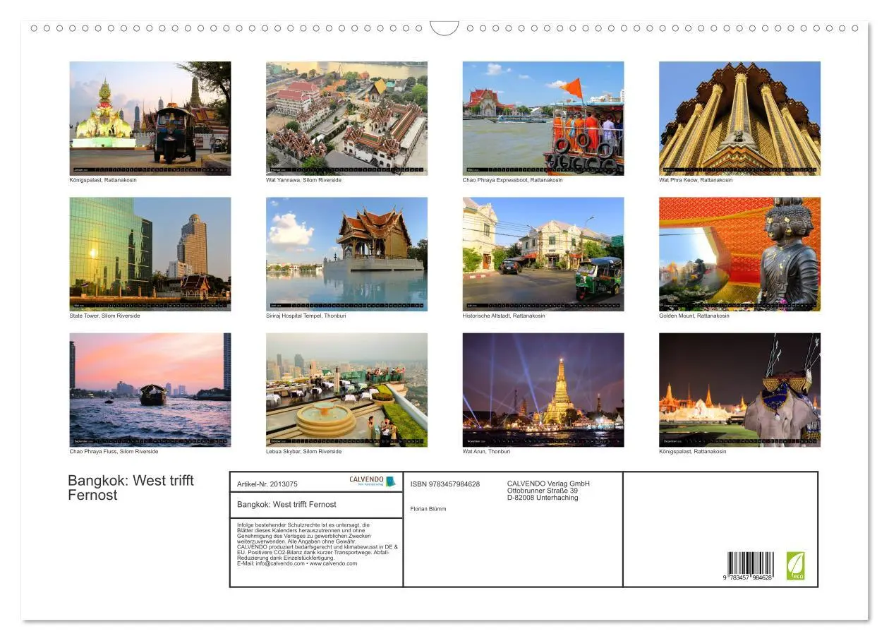 Bild: 9783457984628 | Bangkok: West trifft Fernost (Wandkalender 2026 DIN A2 quer),...
