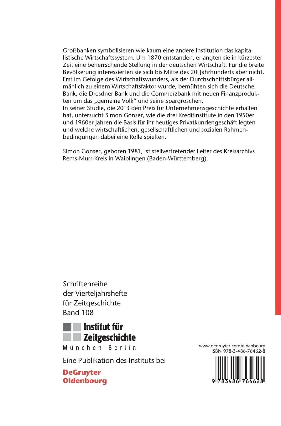 Rückseite: 9783486764628 | Der Kapitalismus entdeckt das Volk | Simon Gonser | Buch | VIII | 2014