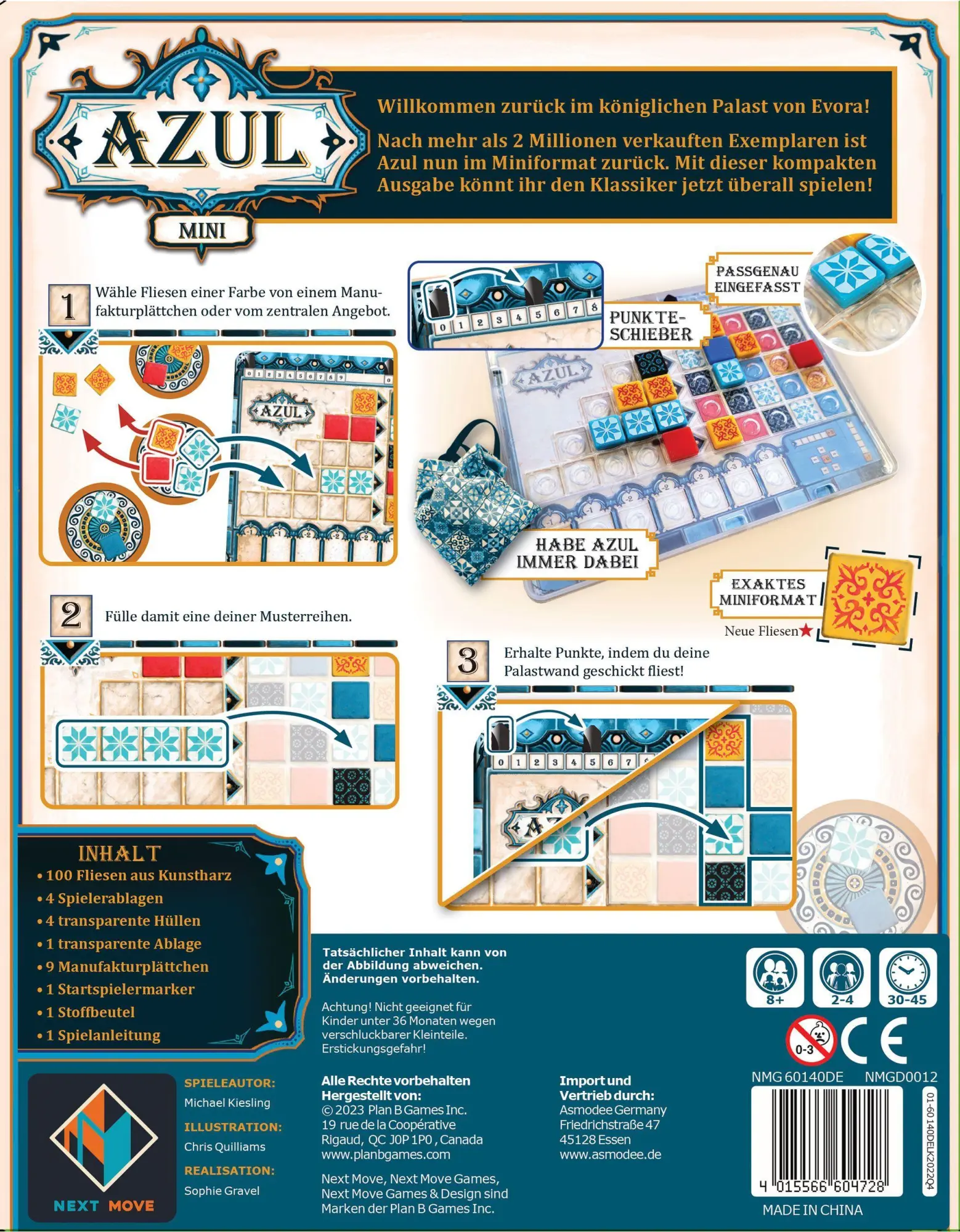 Bild: 4015566604728 | Azul Mini | Michael Kiesling | Spiel | NMGD0012 | Deutsch | 2023