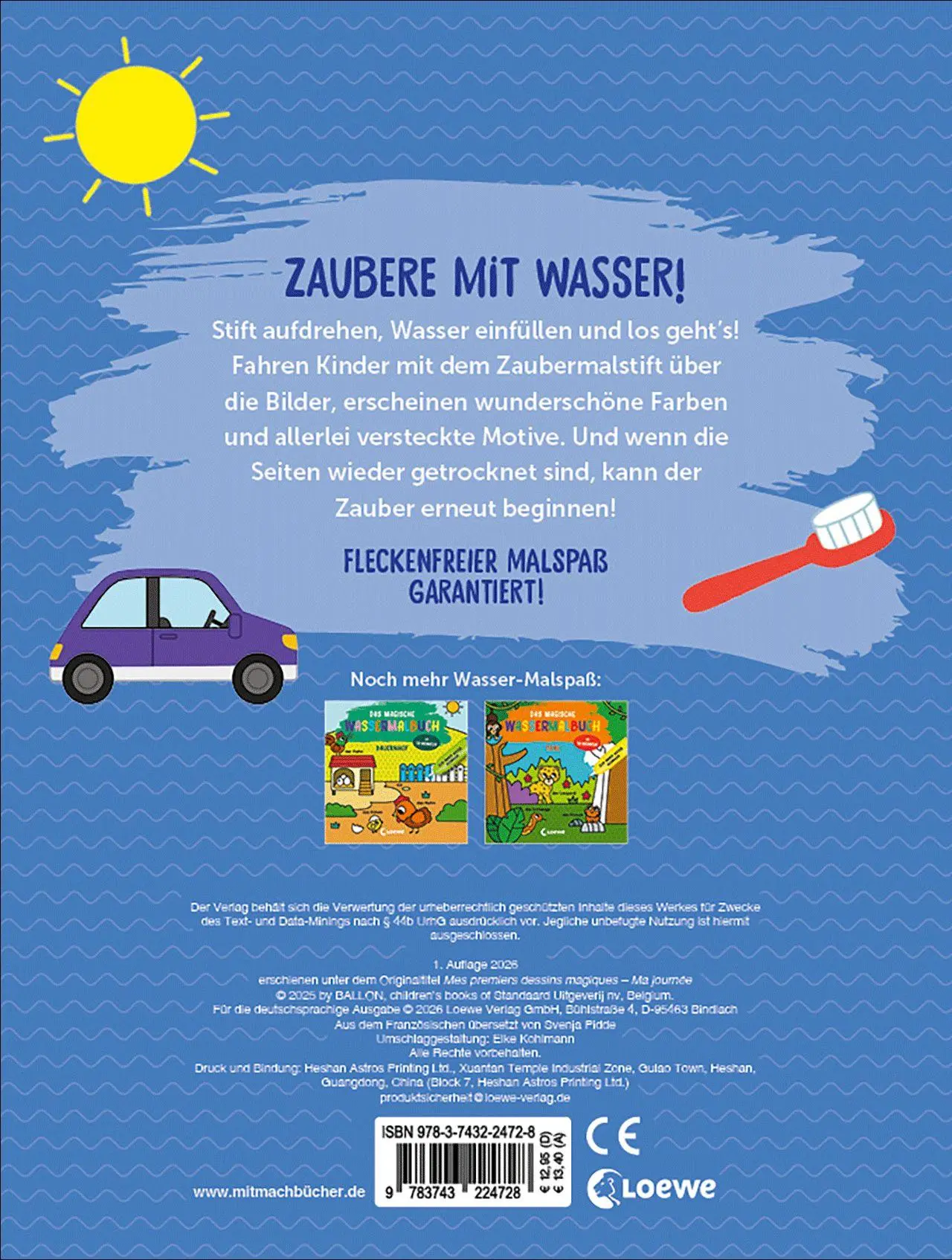Bild: 9783743224728 | Das magische Wassermalbuch - Mein Tag | Svenja Pidde | Buch | 14 S.