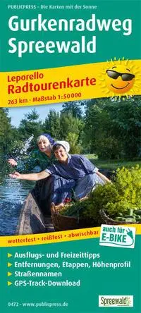 Cover: 9783899204728 | Gurkenradweg Spreewald 1 : 50 000 | (Land-)Karte | Deutsch | 2018