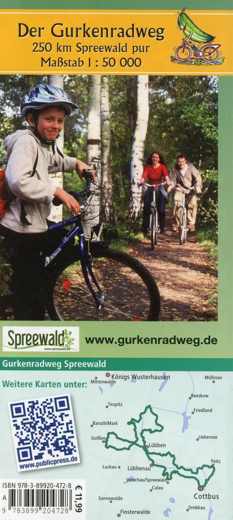 Bild: 9783899204728 | Gurkenradweg Spreewald 1 : 50 000 | (Land-)Karte | Deutsch | 2018