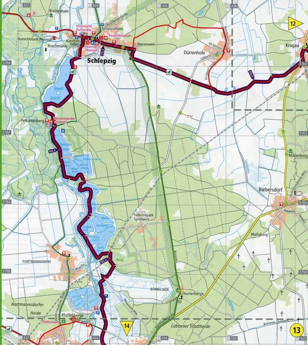 Bild: 9783899204728 | Gurkenradweg Spreewald 1 : 50 000 | (Land-)Karte | Deutsch | 2018