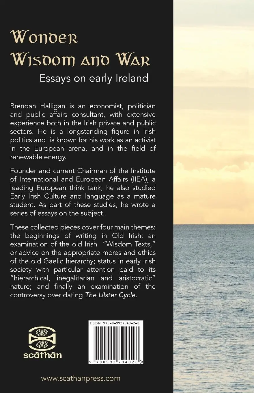 Rückseite: 9780992794828 | Wonder Wisdom and War | Essays on early Ireland | Brendan Halligan