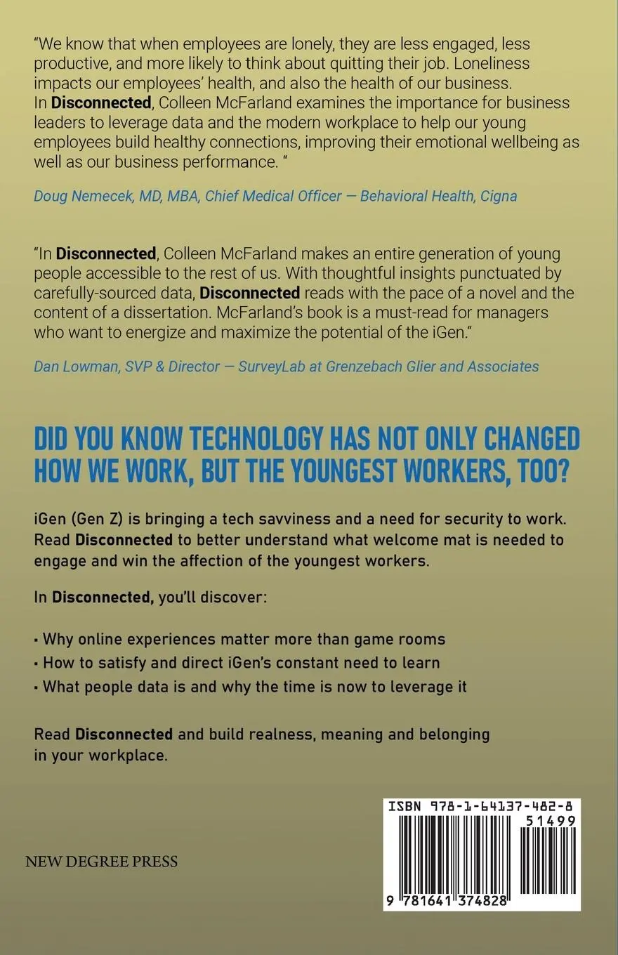 Rückseite: 9781641374828 | Disconnected | How to Deliver Realness, Meaning, and Belonging at Work