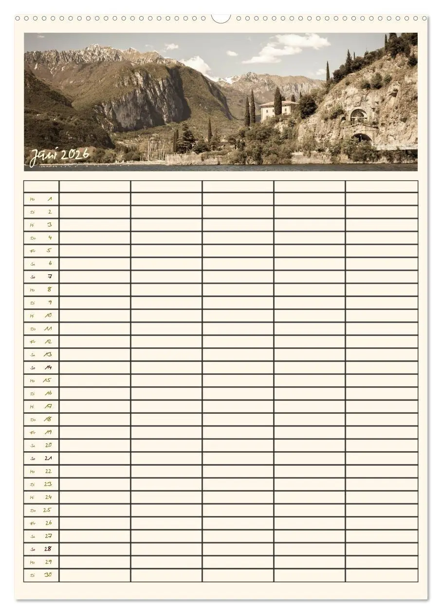 Bild: 9783516434828 | Der Gardasee im Norden - Familienplaner 2026 (Wandkalender 2026 DIN...