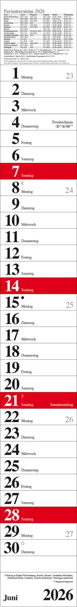Bild: 9783731884828 | Streifenplaner Praktika Rot 2026 | Verlag Korsch | Kalender | 12 S.