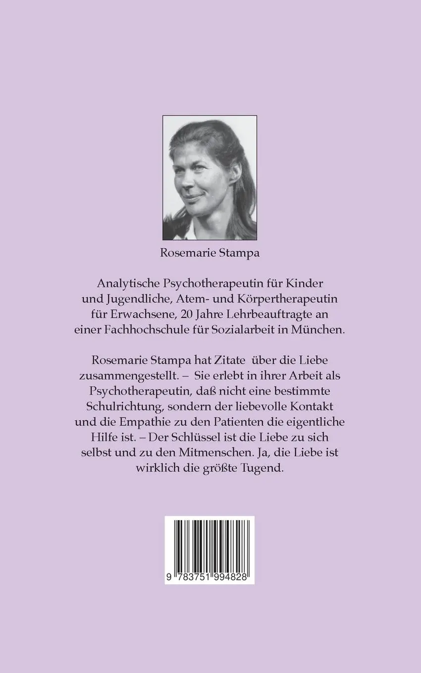 Rückseite: 9783751994828 | Von der Liebe | Rosemarie Stampa | Taschenbuch | 132 S. | Deutsch