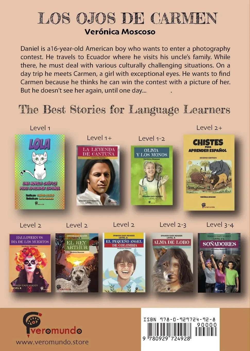 Rückseite: 9780929724928 | LOS OJOS DE CARMEN | Spanish Easy Reader | Veronica Moscoso | Buch