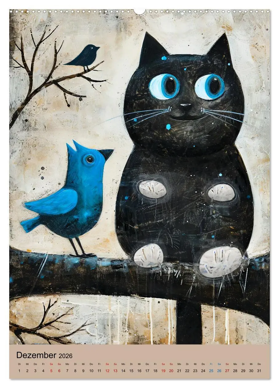Bild: 9783516284928 | Lustige Katzen-Karikaturen - Minimalistischer Spaß mit Maus, Vogel...