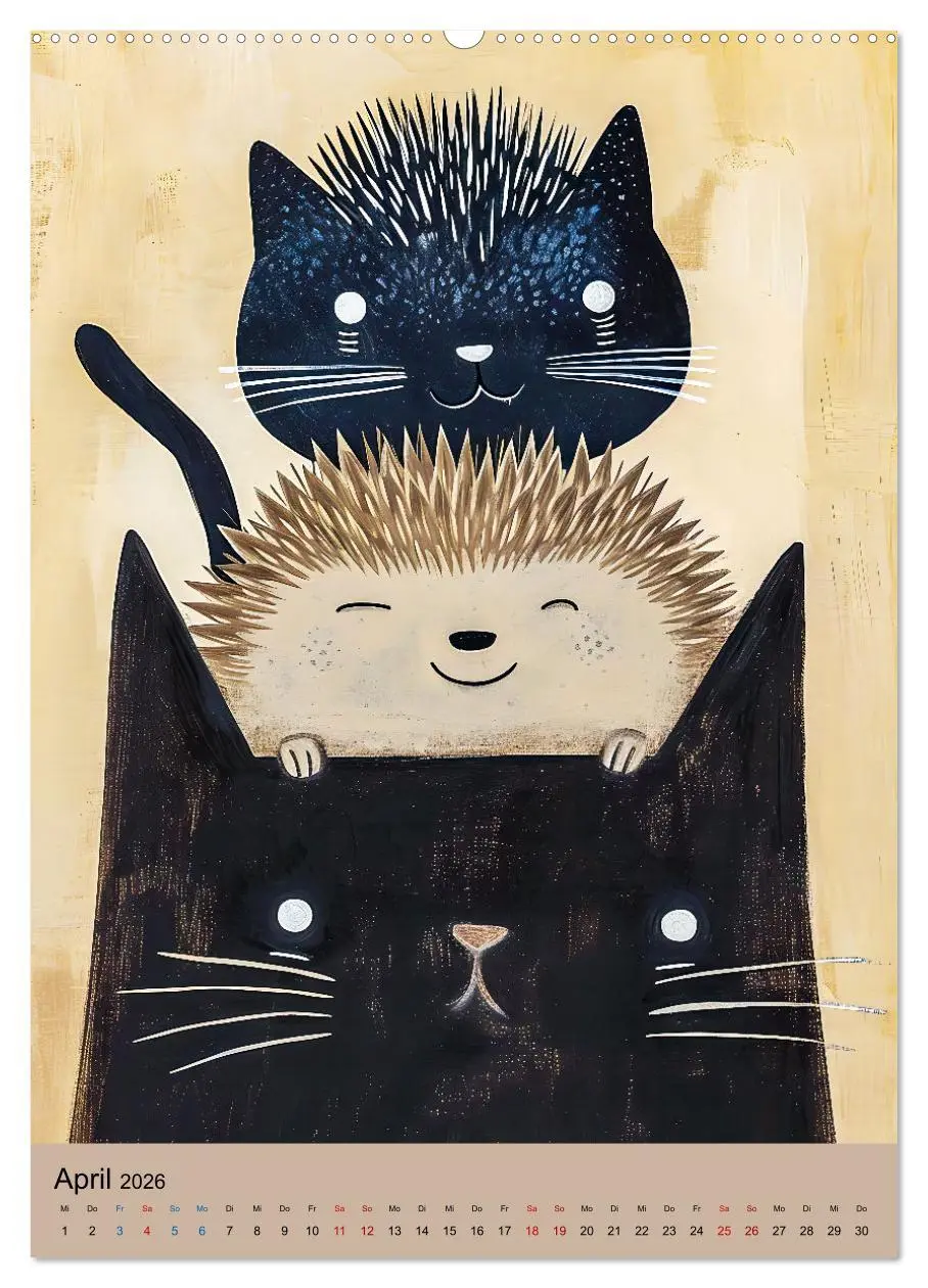 Bild: 9783516284928 | Lustige Katzen-Karikaturen - Minimalistischer Spaß mit Maus, Vogel...