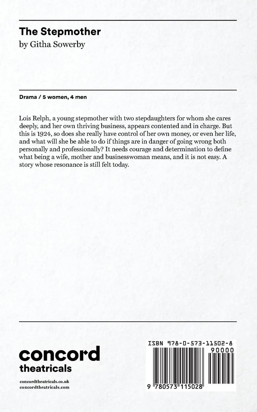 Rückseite: 9780573115028 | The Stepmother | Githa Sowerby | Taschenbuch | Kartoniert / Broschiert