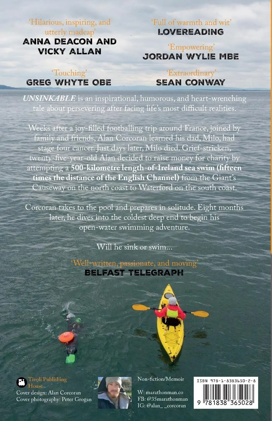 Rückseite: 9781838365028 | Unsinkable | Cancer, Five Boats, and my 710-Kilometre Sea Swim | Buch