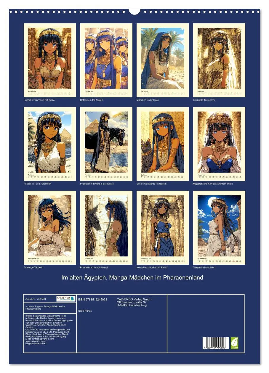 Bild: 9783516245028 | Im alten Ägypten. Manga-Mädchen im Pharaonenland (Wandkalender 2026...