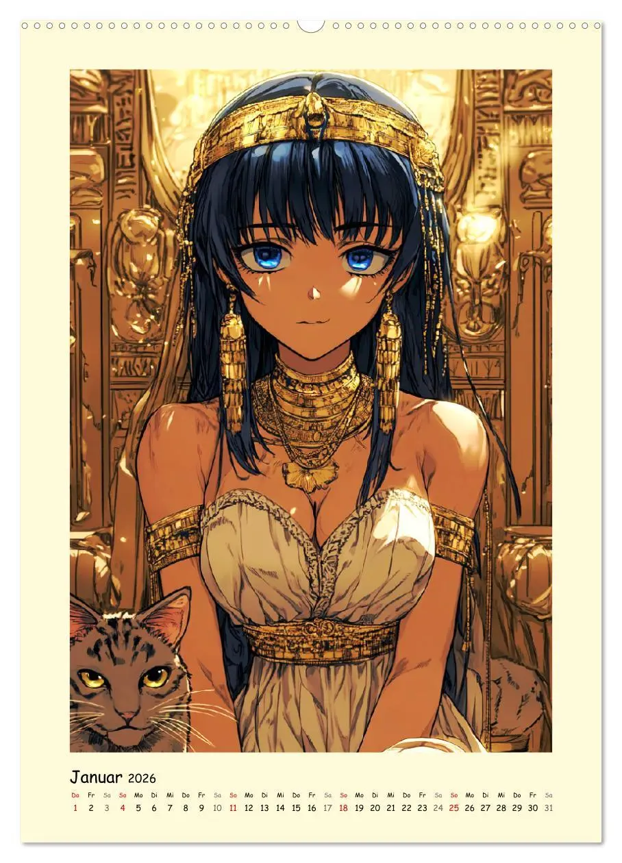 Bild: 9783516245028 | Im alten Ägypten. Manga-Mädchen im Pharaonenland (Wandkalender 2026...