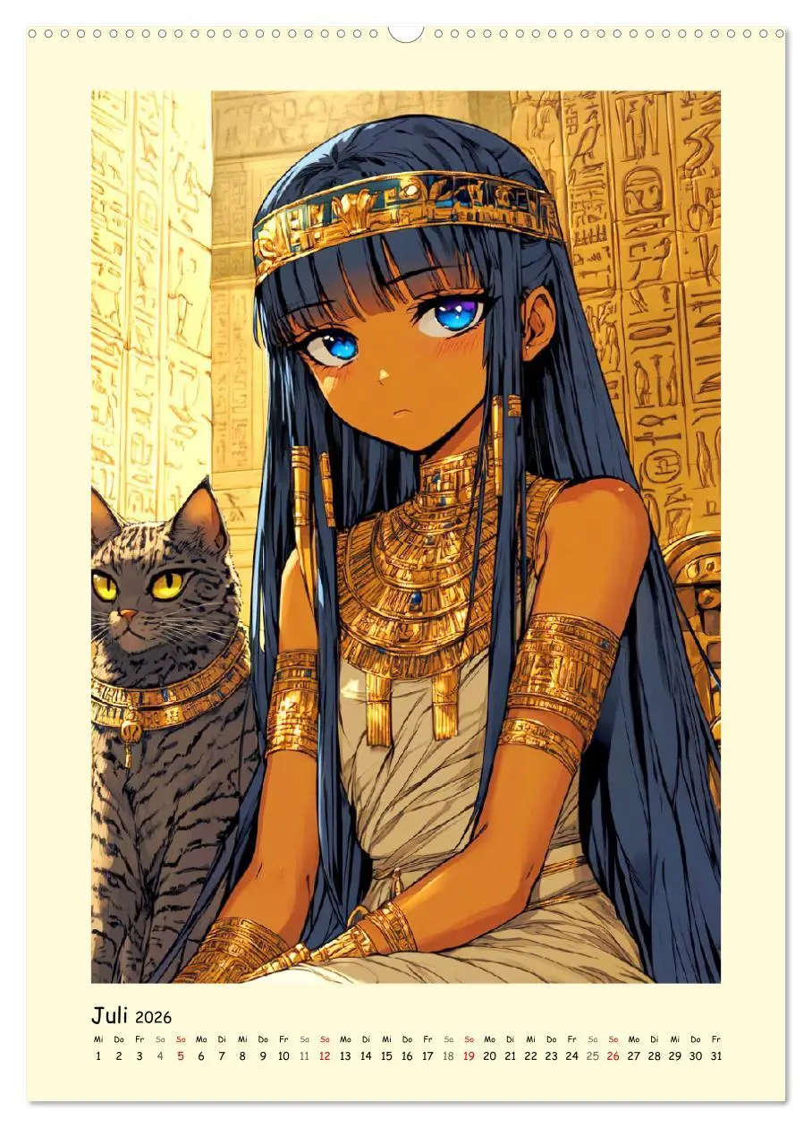 Bild: 9783516245028 | Im alten Ägypten. Manga-Mädchen im Pharaonenland (Wandkalender 2026...